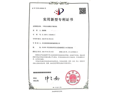 實(shí)用新型專利證書